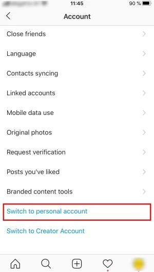 4-insta Такие настройки будут, если профиль уже использует бизнес-аккаунт