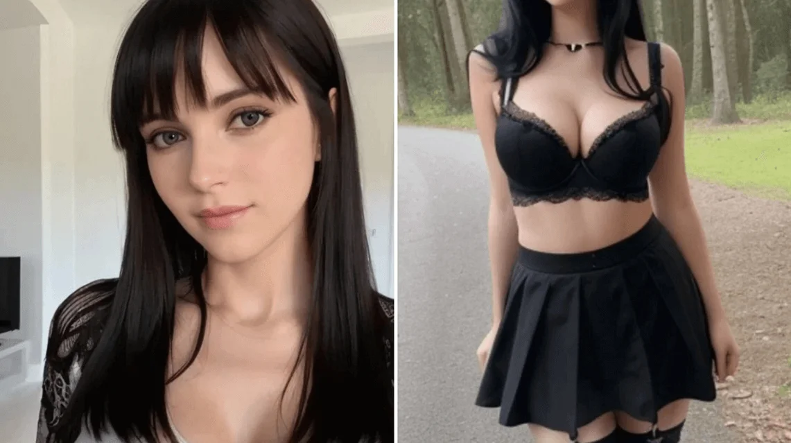 Фото девушки, сгенерированное нейросетью