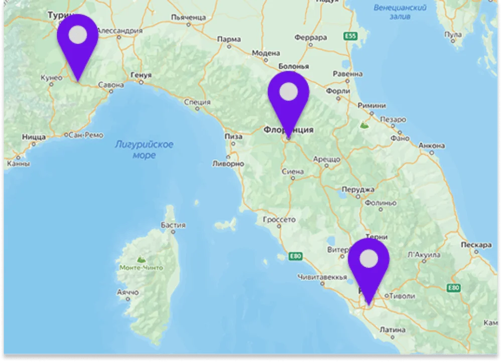 Карта с метками в Figma