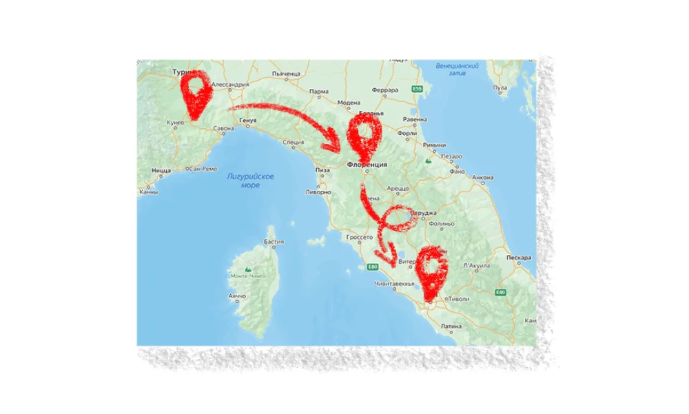 Карта в Photoshop как иллюстрация к тексту