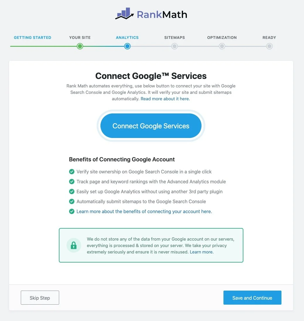 Интеграция Rank Math с Google