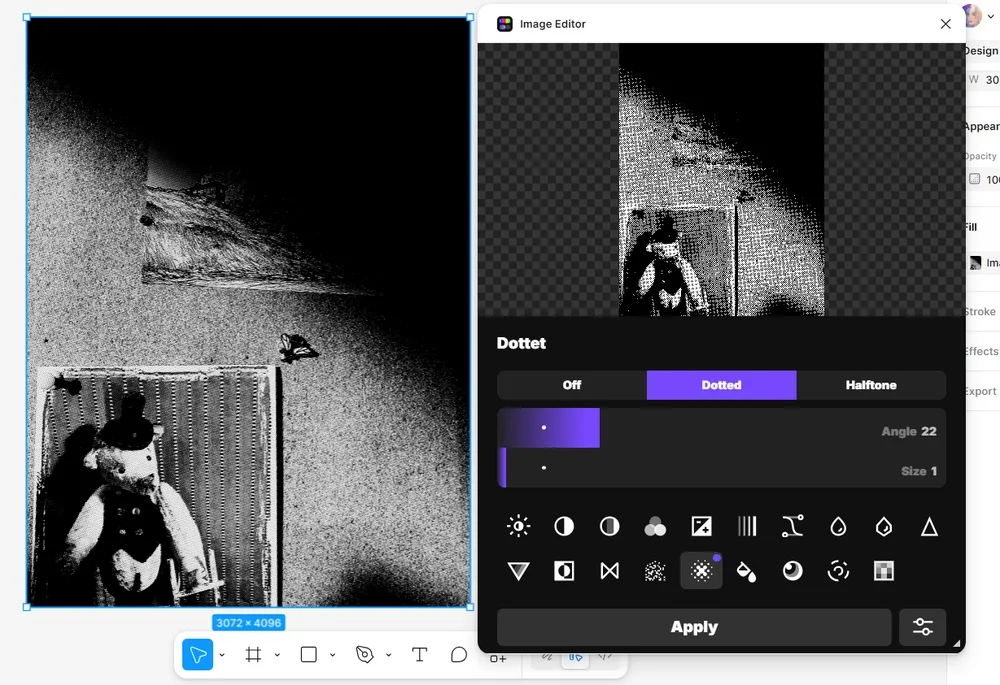 Как сделать эффект точек на снимке
