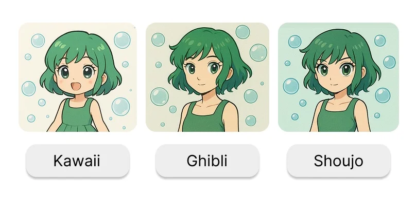 Какие в аниме стили рисовки