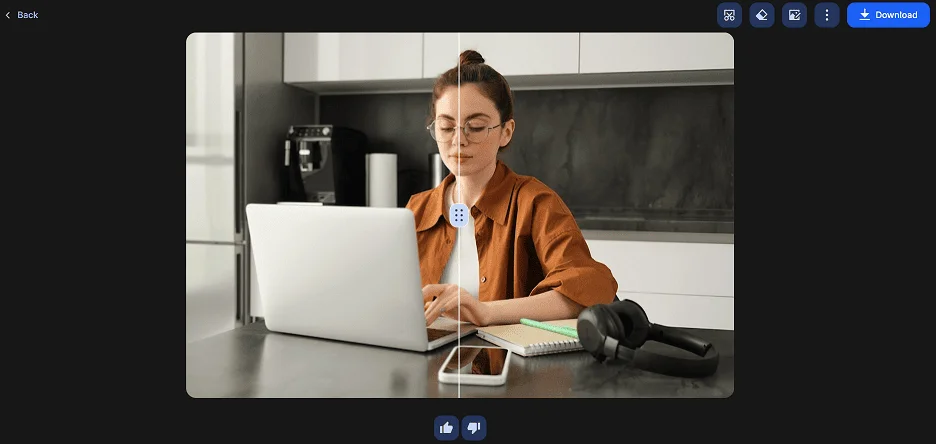 Результат улучшения фото через Image upscaler ClipDrop