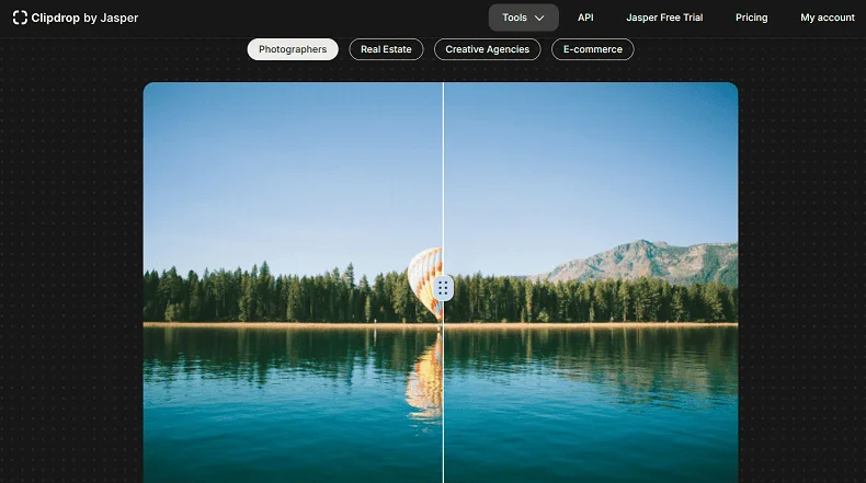 Удаление объектов на фото в ClipDrop