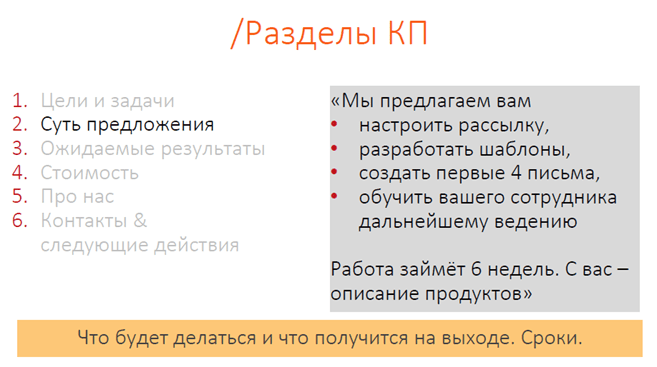 6 разделов КП