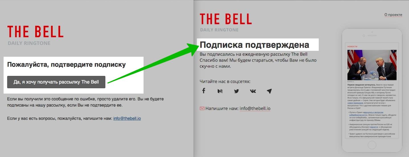 Double Opt-In, этап 2