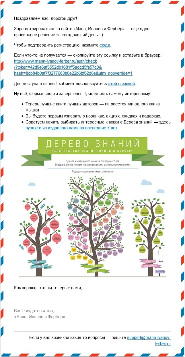 Приветственное письмо МИФ