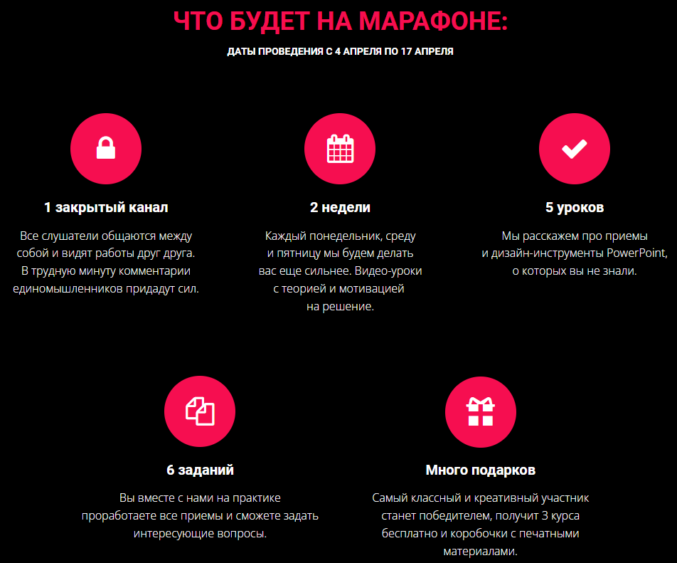 Академия презентаций Bonnie&Slyde часто проводит марафоны для подписчиков