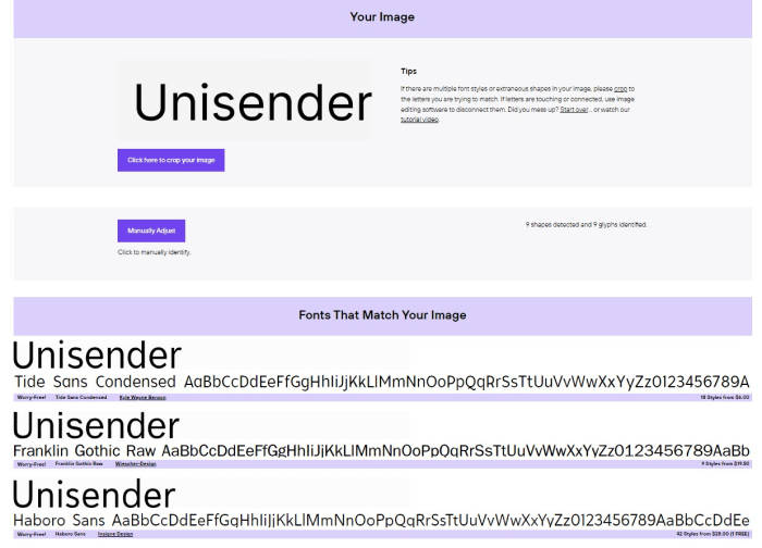Интерфейс Fontspring