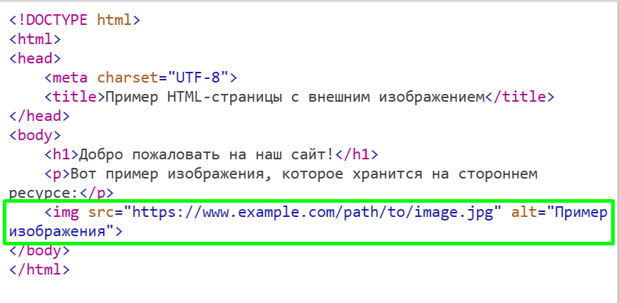 Добавление картинки с внешнего ресурса