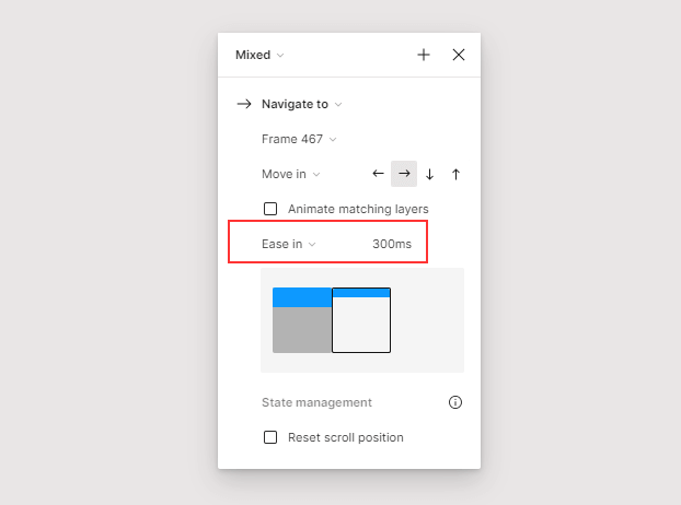 Настройки скорости и плавности движения в Фигме