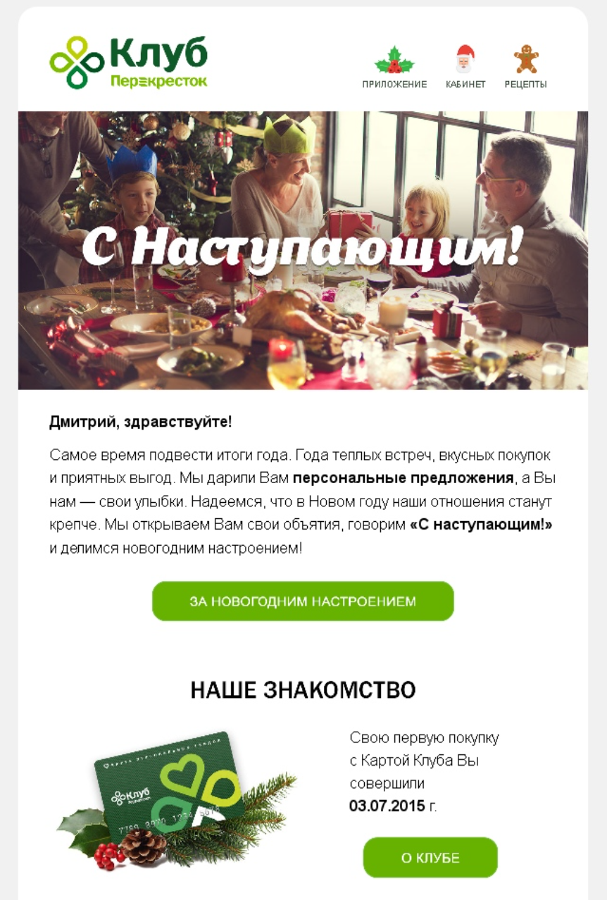 Персонализированное email-сообщение