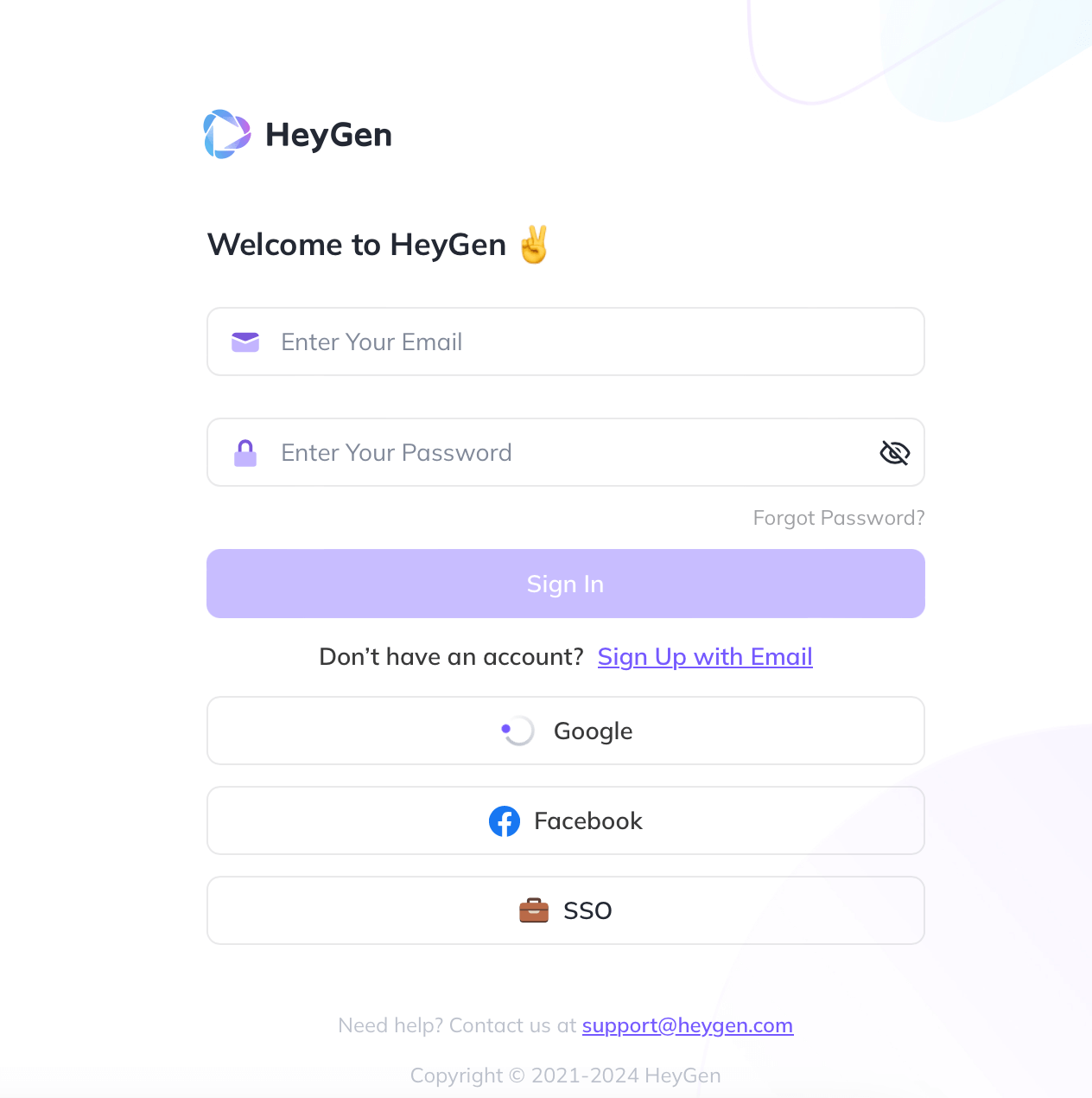 Как зарегистрироваться в нейросети HeyGen