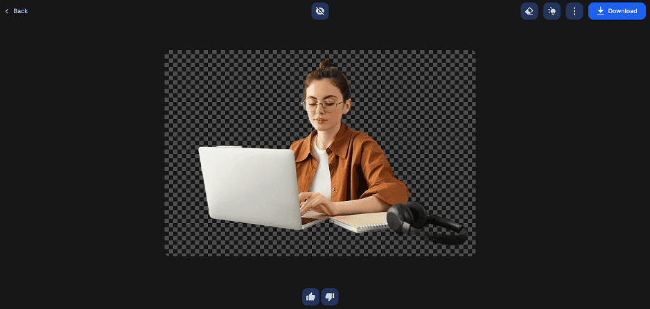 Результат удаления фона с помощью Remove background ClipDrop