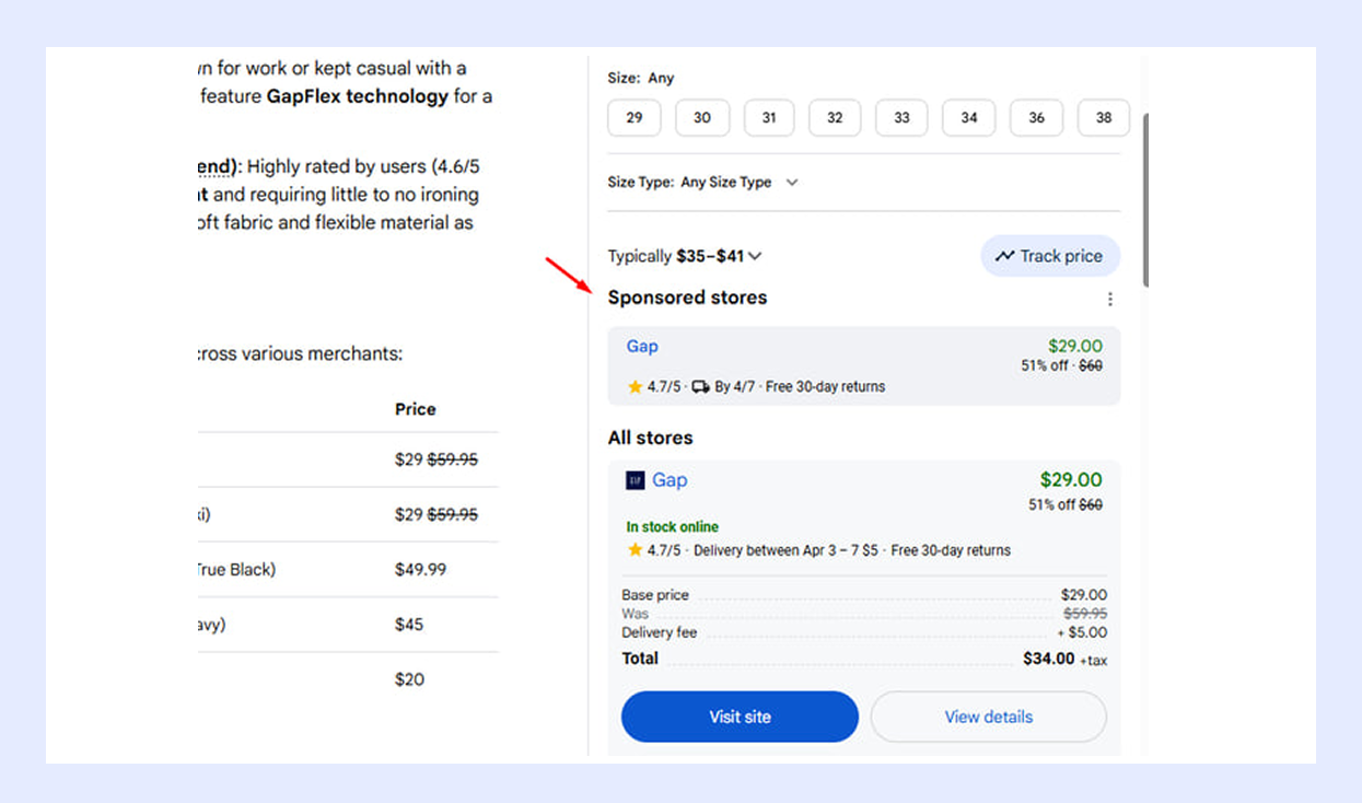 спонсируемые магазины