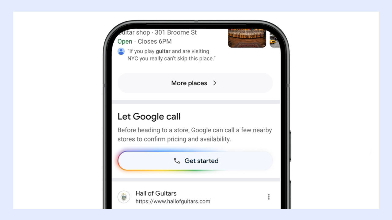 позвонить от своего имени в google