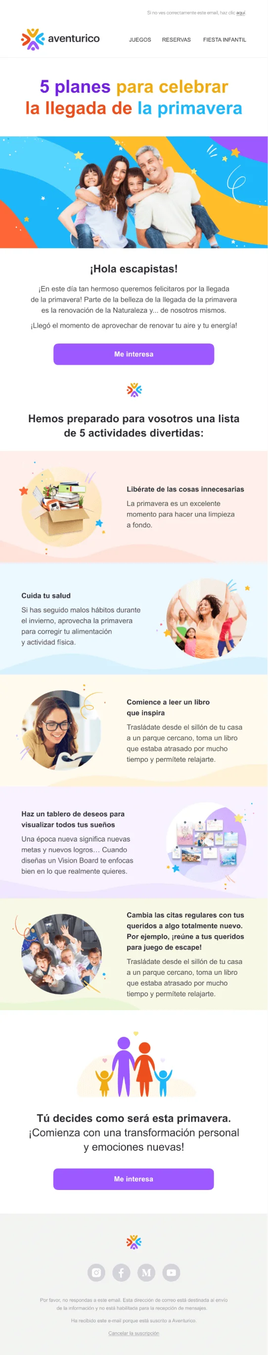 Шаблон письма "Aventurico"