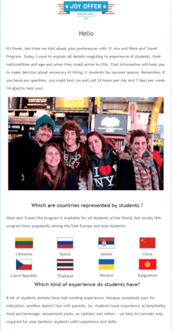 Скриншот по клиенту Joy Offer