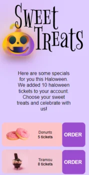 Шаблон email: Сладкие угощения - мобильная версия