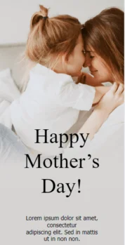 Шаблон email: Счастливого Дня матери! - мобильная версия