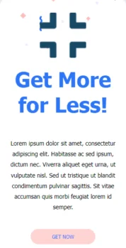 Шаблон email: Платите меньше — получайте больше - мобильная версия