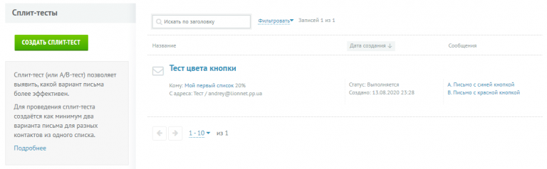Отчёт по сплит-тесту