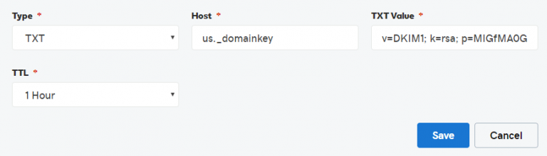 Creating DKIM record