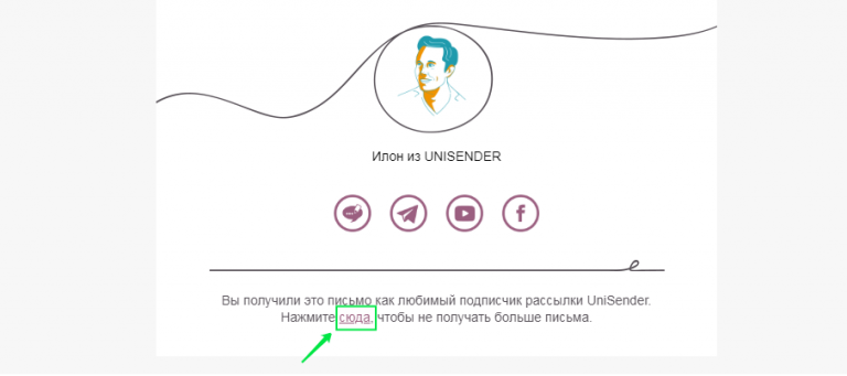 Текст отписки может быть разным.