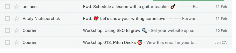 Some examples of emojis in email subject lines