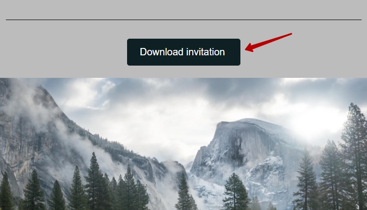 An email with a link pointing to a file in an external storage