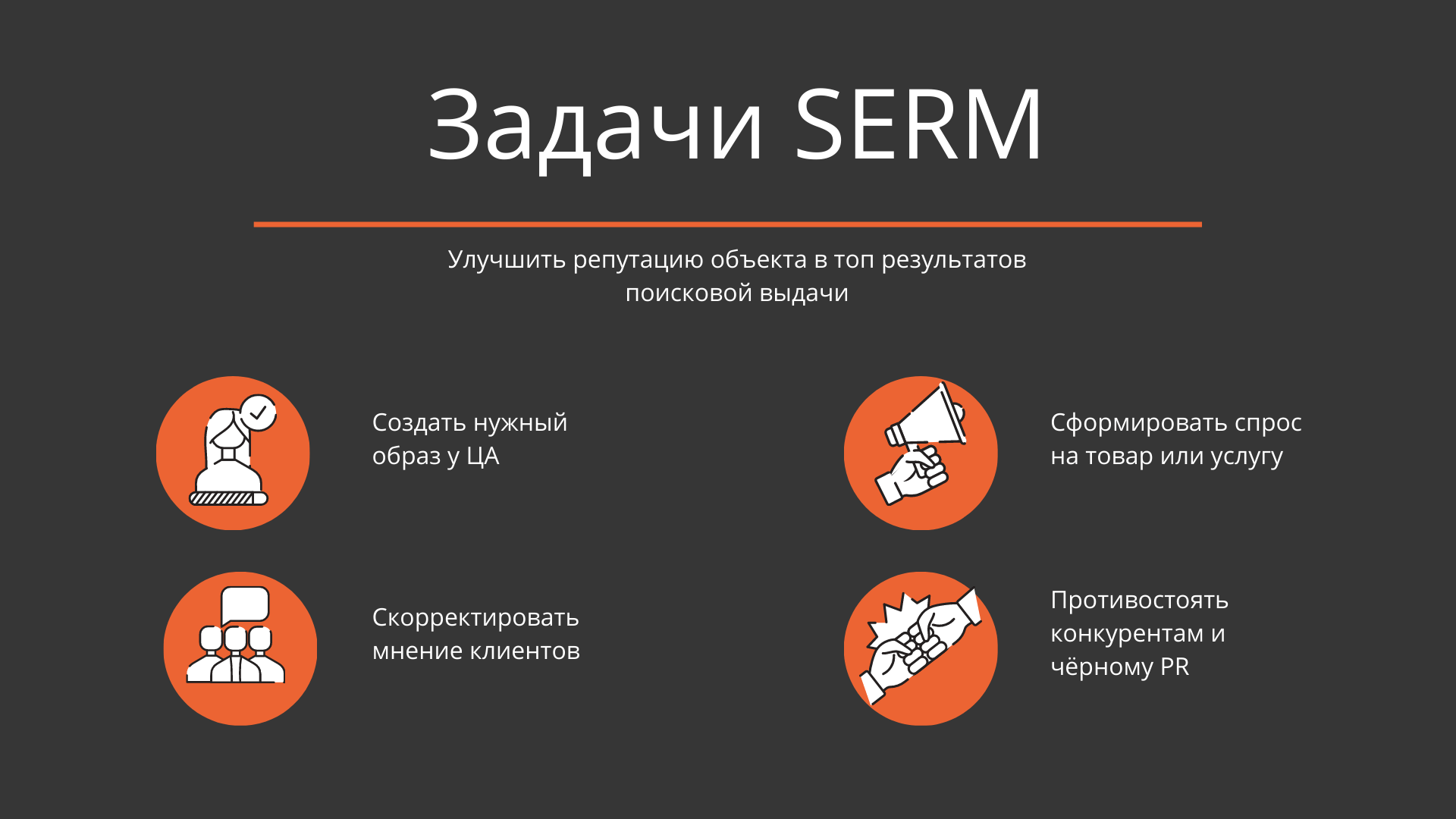 Основные задачи SERM