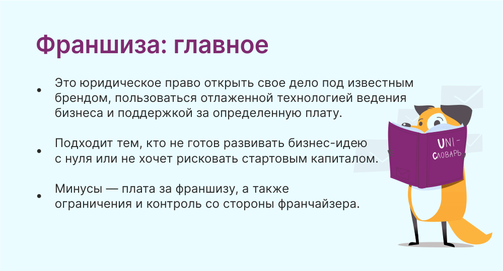 Франшиза: что это такое простыми словами и как это работает | Unisender