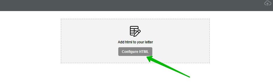 Нажмите в блоке HTML/Tables на «Configure HTML»