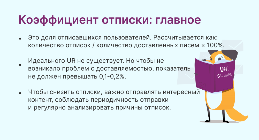 Коэффициент отписки это