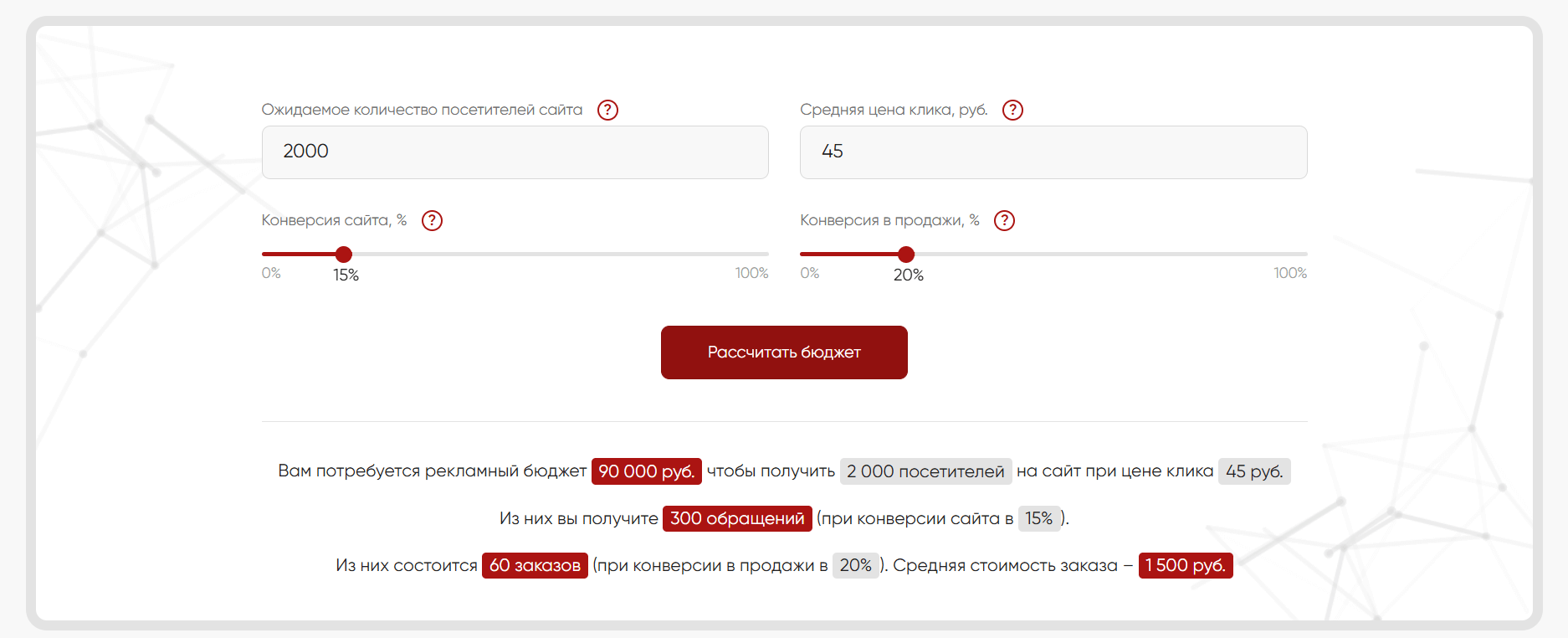 Онлайн-калькулятор от 1PS.RU