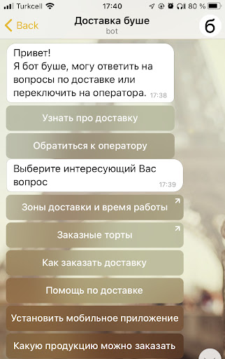 Пример чат-бота в Telegram