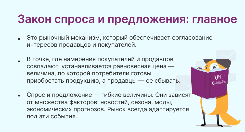 закон спроса и предложения это