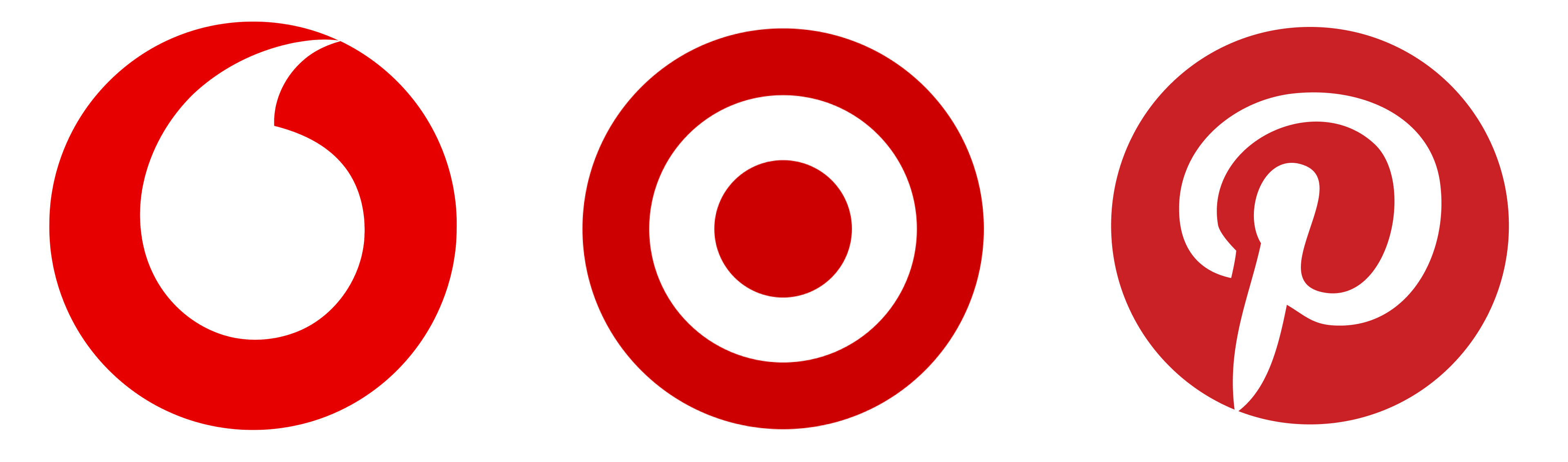 Логотип Vodafone, Pinterest и Target 