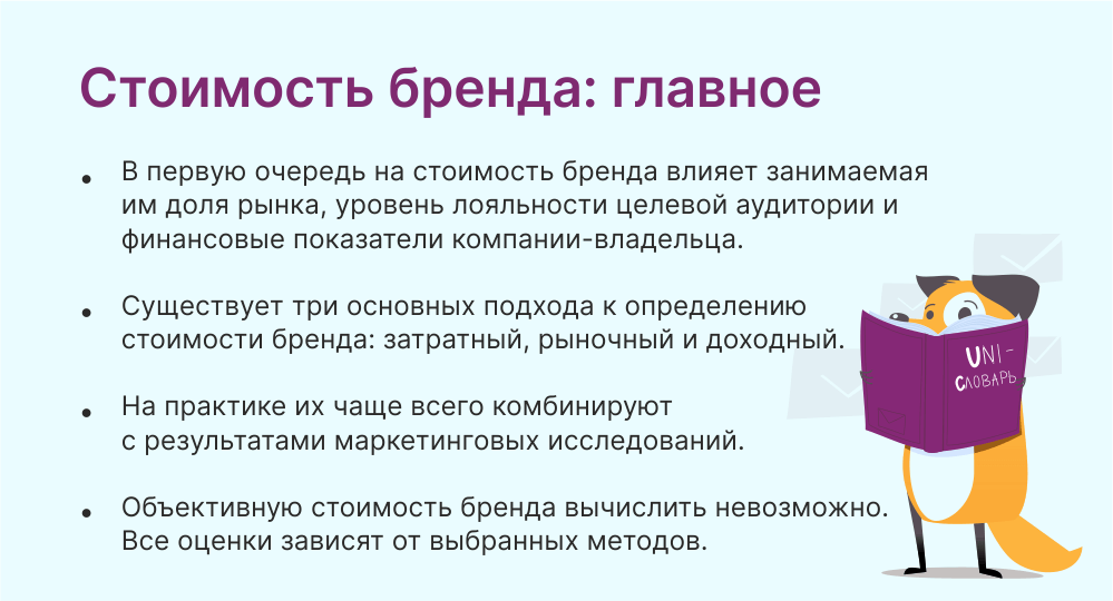 стоимость бренда это