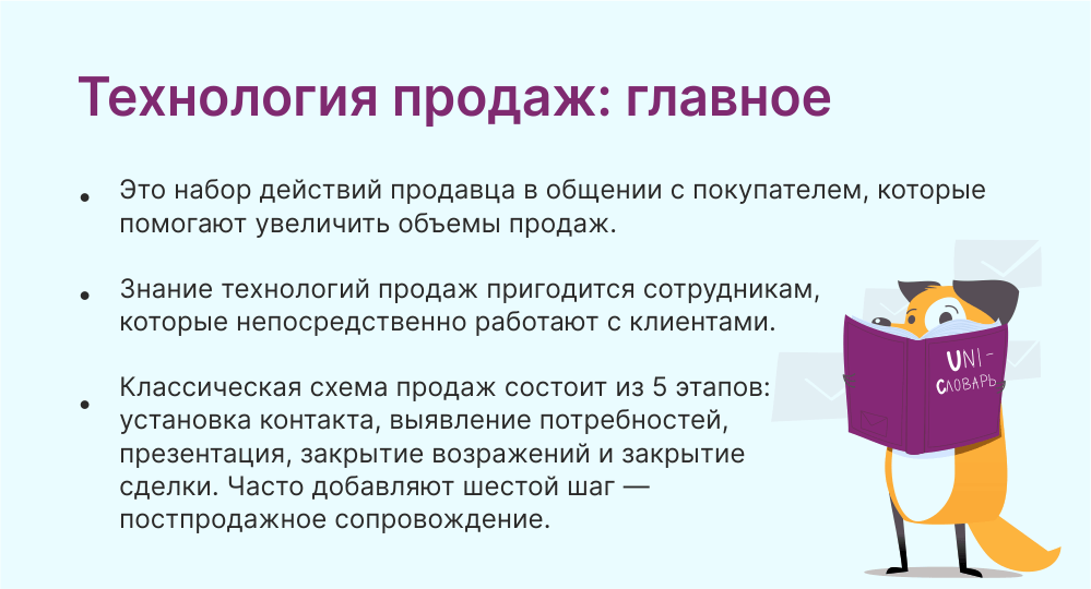 Этапы Продаж Характеристики