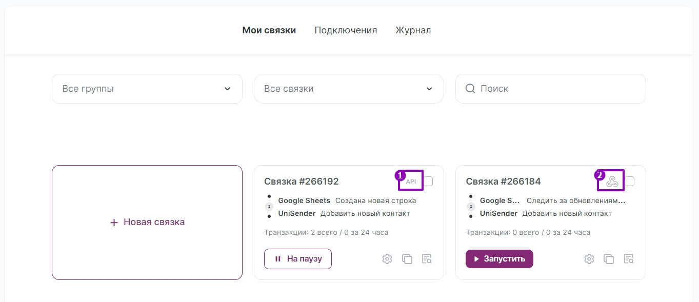 API и Webhook. 
