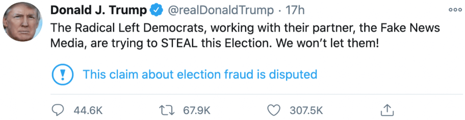 This claim about election fraud is disputed