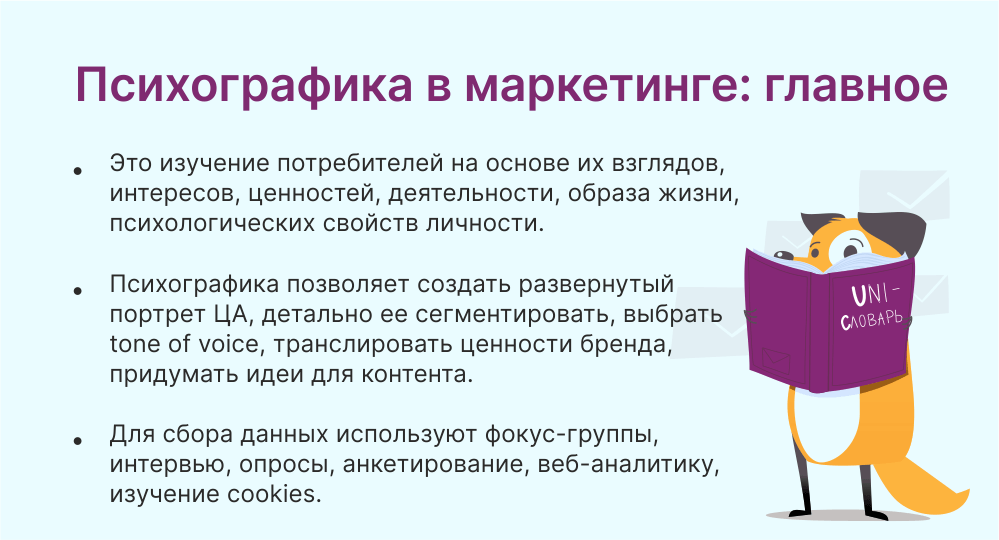 Психографика в маркетинге: что это такое и зачем нужно | Unisender