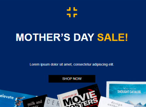 Шаблон email: Распродажа в День матери - десктоп версия