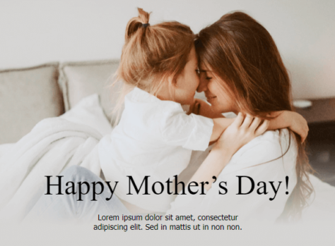 Шаблон email: Счастливого Дня матери! - десктоп версия