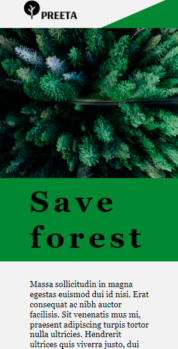 Шаблон email: Сохраним лес - мобильная версия