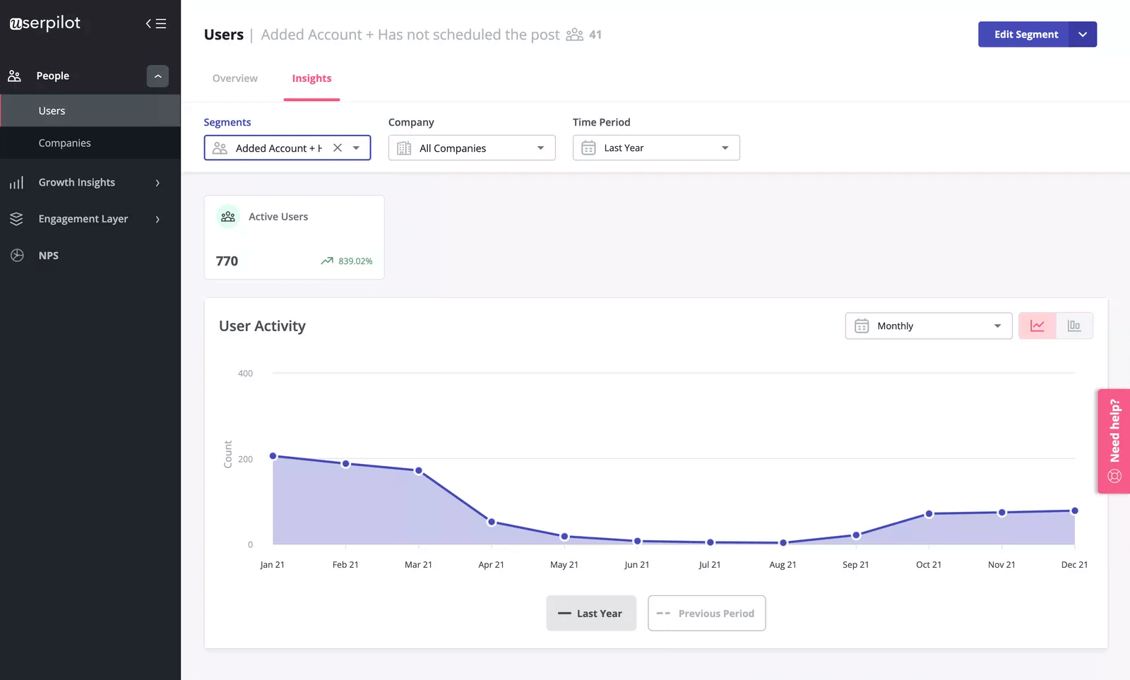 Скриншот с сайта Userpilot