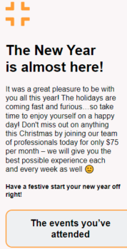 Шаблон email: Новый год уже здесь - мобильная версия