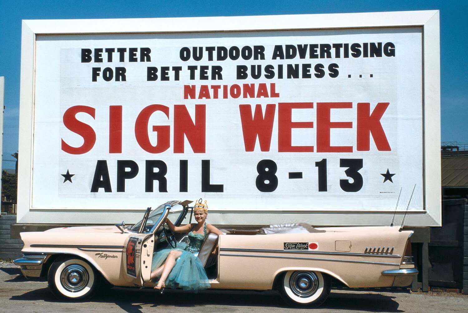билборд в 1950-60 гг. в США
